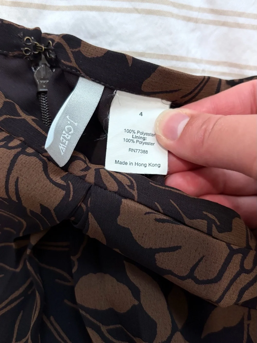 J. Crew Black and Brown Floral Maxi Skirt